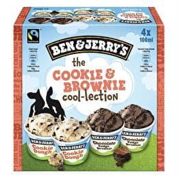BEN&JERRY'S Mini pot the cookie brownie cool lection x4