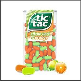 TIC TAC Pastilles citron vert et orange x 110