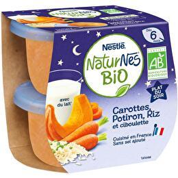 NATURNES NESTLÉ Naturnes - Carotte, potiron, riz et touche de ciboulette BIO dès 6 mois