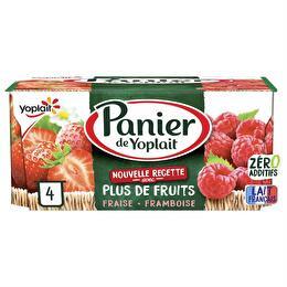 YOPLAIT Yaourt standard à la fraise et framboise