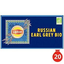 LIPTON Thé russian earl grey BIO 20 sachets mousseline