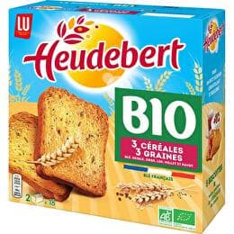 HEUDEBERT Biscottes 3 céréales et graines