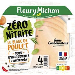 FLEURY MICHON Le blanc de poulet zéro nitrite 4 tranches