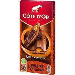 CÔTE D'OR Chocolat lait praliné et caramel