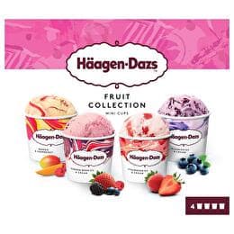 HÄAGEN DAZS Mini pot glacés fruits collection  x 4