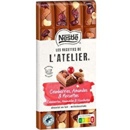 LES RECETTES DE L'ATELIER NESTLÉ Chocolat lait cranberries amandes et noisettes