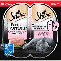 SHEBA Terrine pour chat au saumon ou poulet