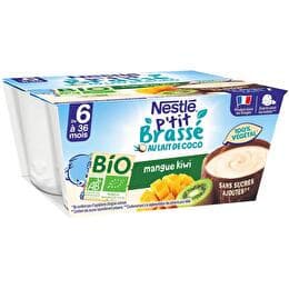 P'TIT BRASSÉ BIO NESTLÉ Végétal lait de coco mangue & kiwi  dès 6 mois