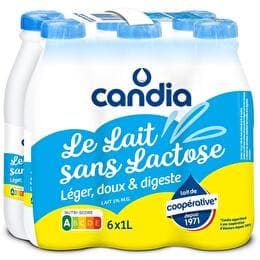 CANDIA Lait sans lactose - Doux et léger facile à digérer 1% MG