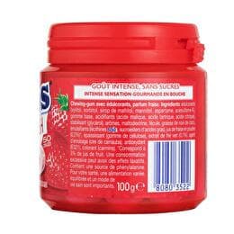 MENTOS Chewing-gums pure fresh  Fraise sans sucres  - x 50 dragés