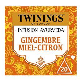 TWININGS Infusion Ayurveda Gingembre miel citron - x 20