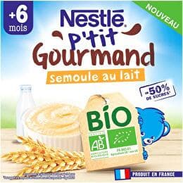 P'TIT GOURMAND BIO NESTLÉ Semoule au lait dès 6 mois