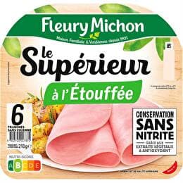 FLEURY MICHON Jambon Le Supérieur à l'étouffée conservation sans nitrite x6