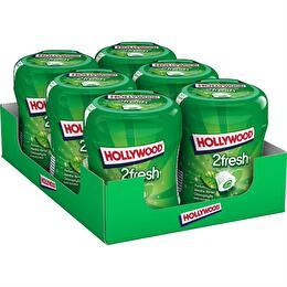 HOLLYWOOD Sphere chewing-gum sans sucres 2 fresh menthe verte x 40