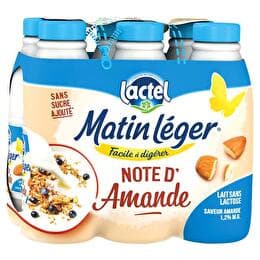 MATIN LEGER LACTEL Lait sans lactose note d'amande 1/2 écrémé