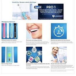 BRAUN Brosse à dent Oral-b pro 1 780 sensitive + 1 dentifrice