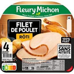 FLEURY MICHON Filet de poulet rôti conservation sans nitrite 4 tranches