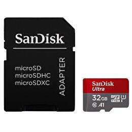 SANDISK Carte mémoire micro sdhc ultra 32 gb + adaptateur 120mb/s SDSQUA4-032G-GN6MA