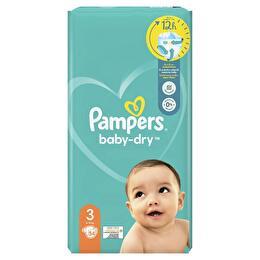 PAMPERS Couches baby dry géant taille 3