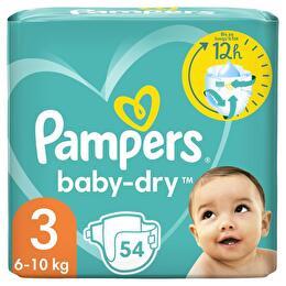 PAMPERS Couches baby dry géant taille 3