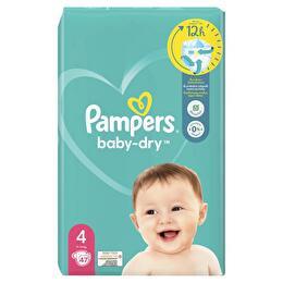 PAMPERS Couches baby dry géant taille 4