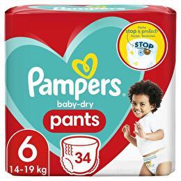 PAMPERS Culottes baby dry pants géant taille 6