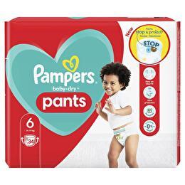 PAMPERS Culottes baby dry pants géant taille 6