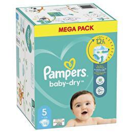 PAMPERS Couches baby dry  Mega pack T5