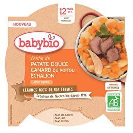 BABYBIO Assiette patate douce canard du Poitou echalion de notre ferme