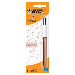 BIC Stylo bille 4 couleurs rose gold