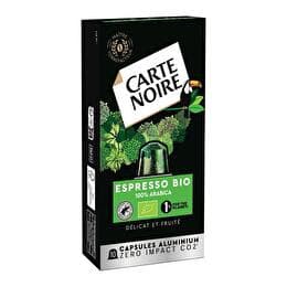 CARTE NOIRE Capsules alu espresso bio x10