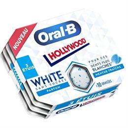 ORAL  B HOLLYWOOD Dragées white menthe fraîche 3 x 10