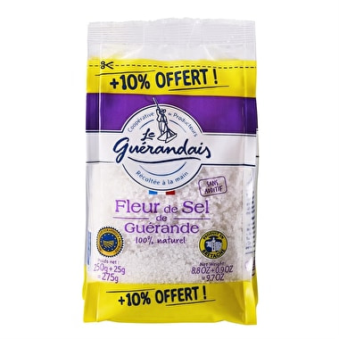 Le guérandais : Fleur de sel de Guérande IGP - 250 g + 10% offert