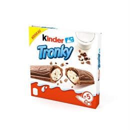 TRONKY KINDER Biscuits fourrés au lait et éclats de biscuits x5