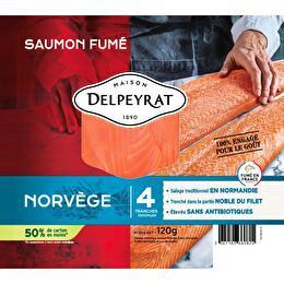 DELPEYRAT Le saumon fumé Norvège 4 tranches