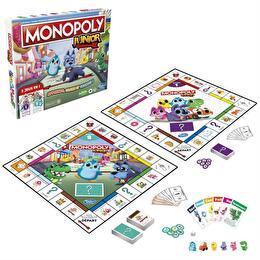 HASBRO GAMING Monopoly junior, avec un plateau réversible 2-en-1 qui s'adapte et grandit avec l'enfant