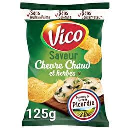 VICO Chips aromatisées lisses saveur chèvre chaud herbes