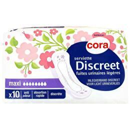 CORA Serviette incontinence légère maxi discreet