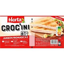 HERTA Croc'Ini Original jambon fromage x2