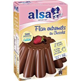 ALSA Préparation flan entremets chocolat 4 sachets