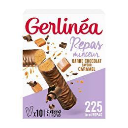 GERLINÉA Barres saveur caramel chocolat x 10