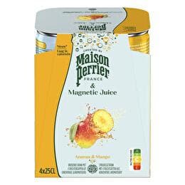 PERRIER Boisson gazeuse magnetic juice ananas mangue