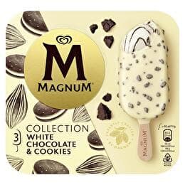 MAGNUM Bâtonnet white chocolate and cookies x3