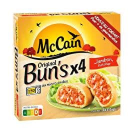 MC CAIN Original bun's jambon ketchup x4